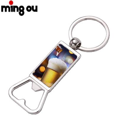 China Sublimation Metal Blank Bottle Opener Sublimation Metal Blank Bottle Opener Key Chain Key Chain For Beer for sale