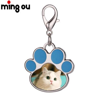 China China Customized Paw Shape Print Pet Dog Tag Dog Name ID Tag Dog Pendant For Sublimation for sale