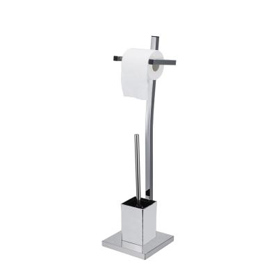 China Sustainable Bathroom Stainless Steel Cloth And Toilet Standing Brush Holder for sale