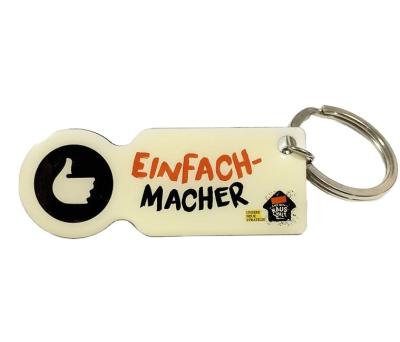 China Promotional Cheap Custom Epoxy Acrylic Digital Printing Metal Key Chain Advertising for sale