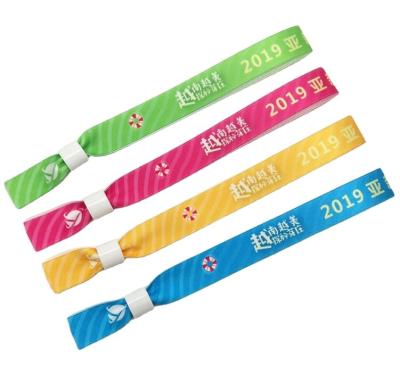 China High quality concert n event festival wristbands / heat-transfer printing polyester wristbands / fabric wrist bands for sale