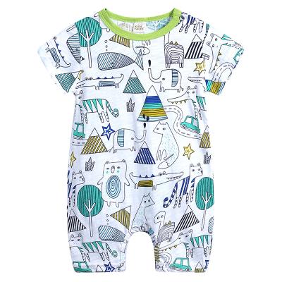 China 100% Cotton Newborn Baby Rompers Baby Clothes 100% Cotton Summer Baby Rompers Organic Romper Wholesale Clothes for sale