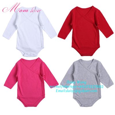 China Comfotable OEM Organic Baby Clothes Plain White Baby Rompers Printing Custom Cotton Baby Onesie for sale