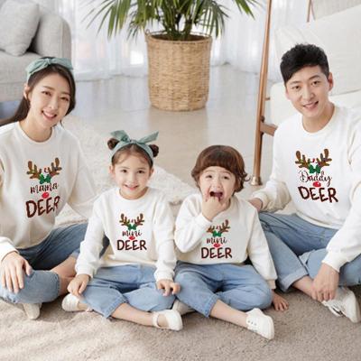 China Custom Wholesale QUICK DRY Cute Red Cotton Plain Cartoon Christmas Long Sleeve Crewneck Sweatshirt for sale