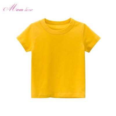 China QUICK DRY HOT Simple Blank Kids Baby Boys Custom Sale Custom Logo Printing 100% Short Sleeve T-shirt for sale