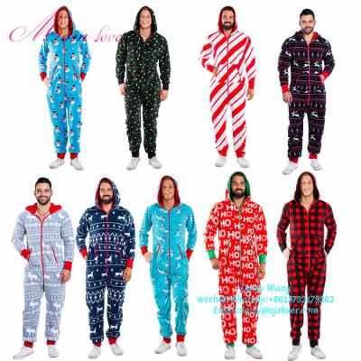 China Christmas Onesie Mens Hoodies Sleepwear Pajamas One Piece Man Pajamas 2021 Long Sleeve QUICK DRY Overalls for sale