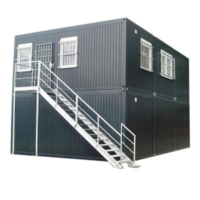 China Modern Portable Two Storey House Low Cost 20ft Prefab Double-Layer Coffee Container House for sale