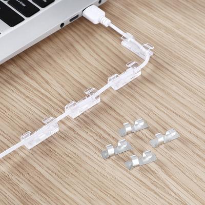 China Modern Amazon Hot Product 8pcs Securing Cable Clamp Wire Organizer Storage Clips Buckle Data Line Secured Cable Storage Fitting Clips for sale