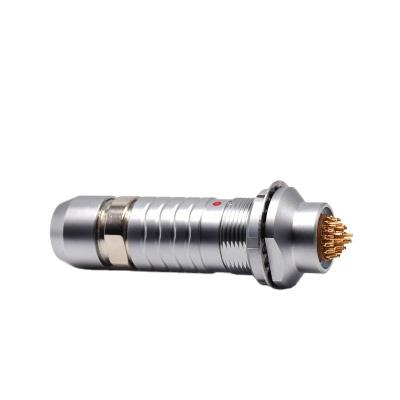 China audio & 3B Video 2 3 4 5 6 7 8 10 12 14 16 18 20 30 Pin EEG FGG Cylindrical External Metal Plug Socket Circular Push-Pull Connector for sale