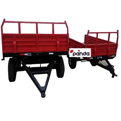 China Heavy Duty Tandem Truck Trailer Farm Tractor Hydraulic Dump Tilting Trailer for sale