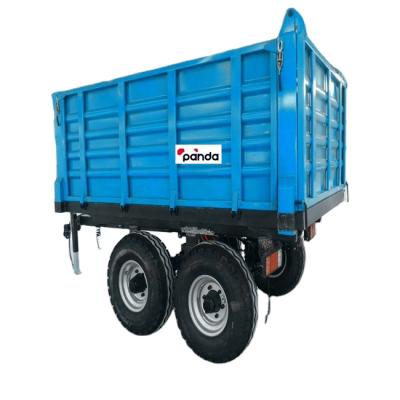 China Truck Trailer 4 Wheel 8 Ton Agriculture Farm Tractor Hydraulic Dump Trailer for sale