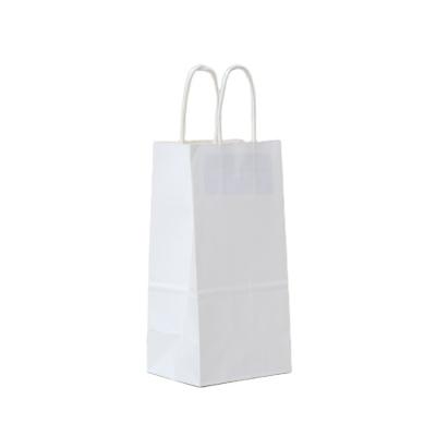 China Recyclable kraft paper bag for fast food take away with handles custom logo restaurant carry bag gift packaging wholesale print color for sale