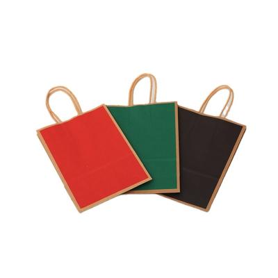 China Recyclable Kraft Paper Bags  Gift Bags with Handles for Takeouts, Parties, Shopping, Food Packing, Recyclable for sale