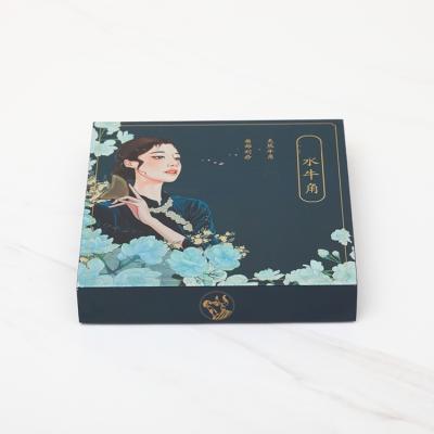 China Recyclable Recycled Material Exquisitely Printed Advanced Cosmetic Box for sale