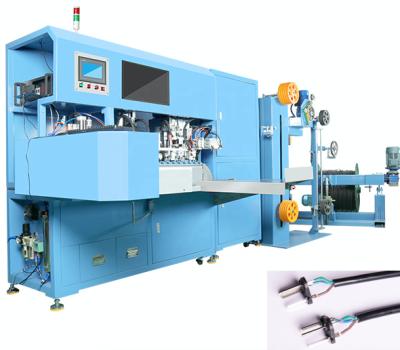 China Three Terminal Wire Cutting and Cable Stripping and Crimping Plug Making Machine Three Rope Wire Plug Insert Crimping Machine for sale