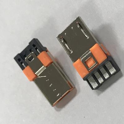 China Used to make data cable Orange micro usb connector micro male serial 2PIN/4PIN/5PIN male plug to terminal for sale