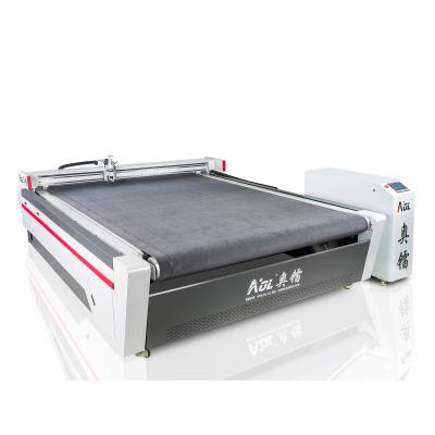 China CNC Mat Knife Cutter Automatic Horizontal Layer Feeding Table Mat Panel Cutter Mat Slitter CNC Knife Digital Cutter for sale