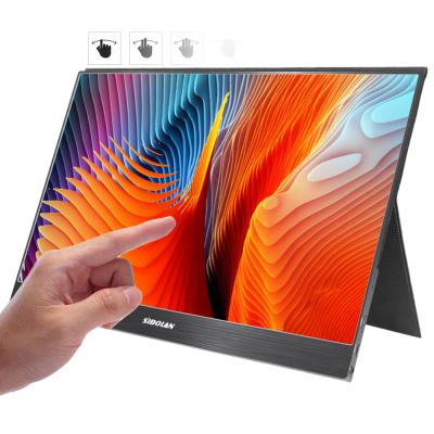 China Sibolan 15.6 inch 1080P hd pc lcd gaming aluminum alloy enclosure full usb powered 10 point capacitive touch screen ps5 portable monitor for sale