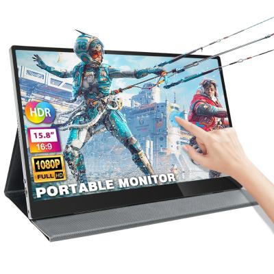 China Aluminum Alloy 15.8 Inch Full HD IPS Display 1080P Screen USB C Power Touch Screen Gaming With Type-C For Laptop PC Laptop Mac Monitor for sale