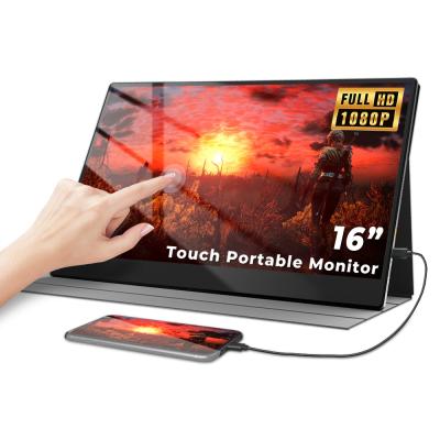 China Sibolan 16inch 1080p touch screen full hd usb powered portable touch screen lcd monitor for ps4 cellphone pc laptop for sale