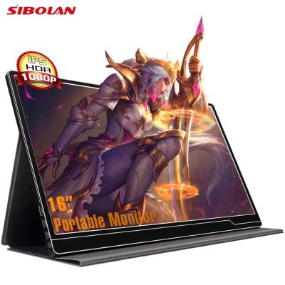 China Type-C USB Port Sibolan UHD 16 Inch Display Professional High End 1080p Gaming Laptop Screen Portable Monitor for sale