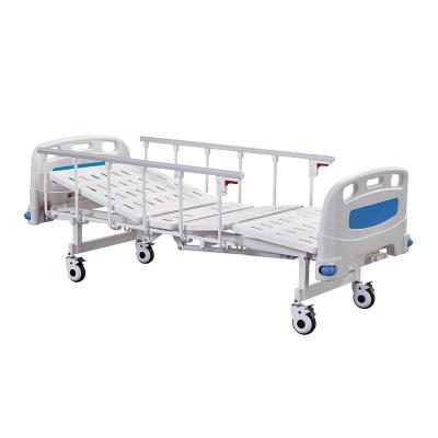 China : Back section up/down. B: High/low knee section. C: Whole crank bed up/dwon factory price popular comfortable products two manual hospital bed single medical nursing bed for sale