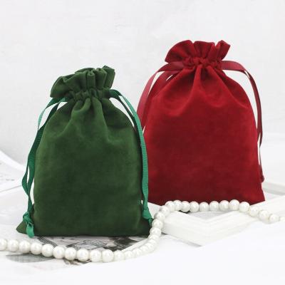 China Drawsting 7*9cm Jewelry Velvet Pouch Drawstring Gift Bags for Beads and Pearl for sale