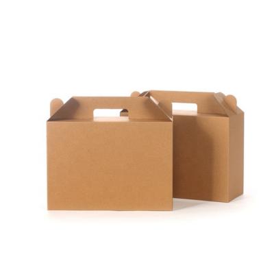 China Recyclable Wholesale Craft Paper Corrugated Boxes With Handel With Custom Logo for sale