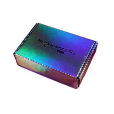 China Recyclable Free Design Custom Logo Printing Holographic Corrugated Packing Box For Clothes for sale