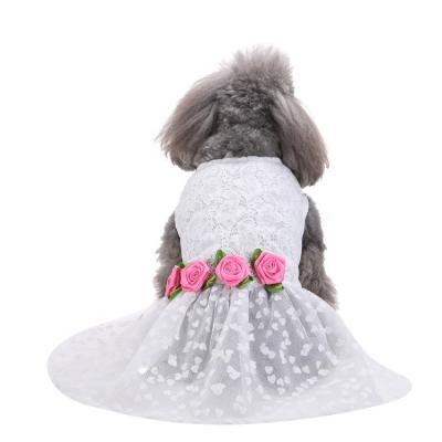 China Custom Made Roupa Sustainable Pet Wedding Luxury Apparel Pet Princess Clothes Party Birthday Dress For Dogs for sale