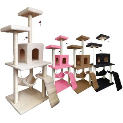 China Viable Plush Large Cat Tree House Tower Pink from Pets Toys And Manufacturer of House Para Gatos for sale