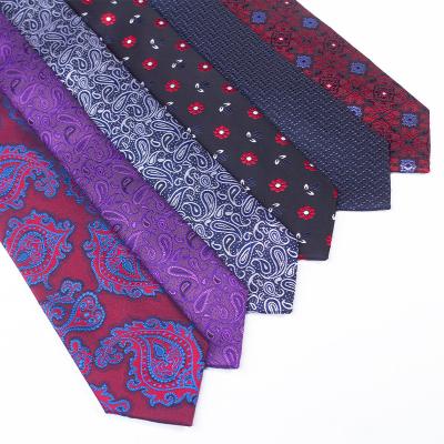 China Business Paisley Tie Custom Logo Shengzhou Flower Ties Neck For Men's Ties Handmade Chinese Polyester Neck Tie for sale