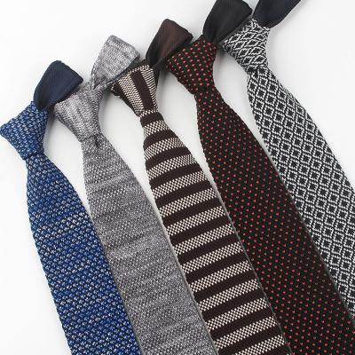 China Thin Zhejiang Polyester Knit Ties Custom Ties With Private Label Knitted Ties Mens Tie for sale