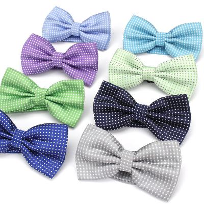 China Dotted Men's Bowtie Fashion Butterfly Gravata Party Wedding Bow Tie For Boys Girls Candy Color Dot Pattern Bowknot for sale