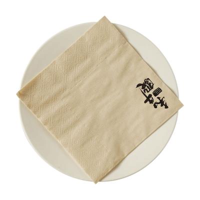 China Restaurant high quality wholesale cocktail napkin printed brown paper napkins for sale