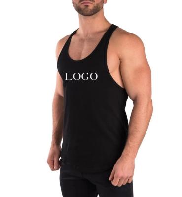 China Fashion anti-shrink hot black cotton tank tops men's muscle bodybuilding bodybuilding sleeveless shirts beach top brand china for sale