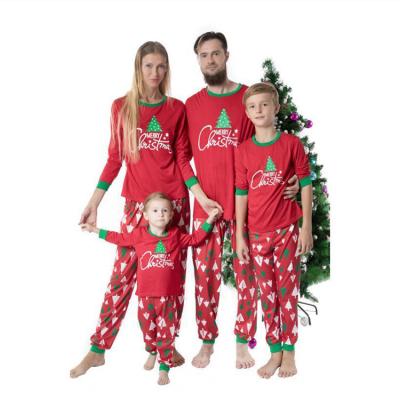 China Print QUICK DRY Custom Family Tree Merry Christmas Matching Pajamas Set for sale