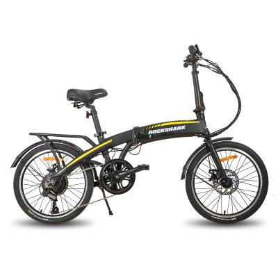 China Custom Cheap City Folding Ebike JOYKIE 7 Speeds 20 Inch Aluminum Alloy Electric Folding Ebike Bike For Adult for sale