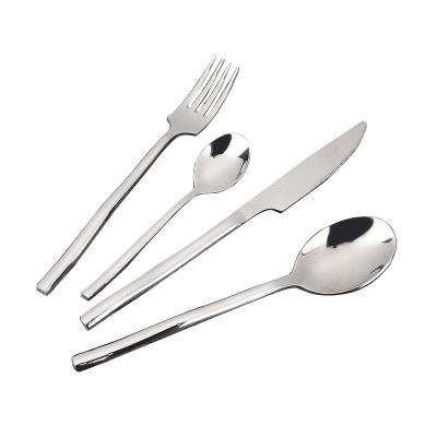 China Sustainable Food Grade 430 Stainless Steel Cutlery Elegant Flatware Spoon And Fork For Western Hotel Restaurant for sale