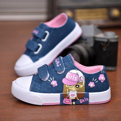 China New Fashion Flat Slip On Baby Toddler Sports Canvas Shoes Crochet And Loop Cartoon Children Kids Canvas Sneakers For Boys And Girls for sale