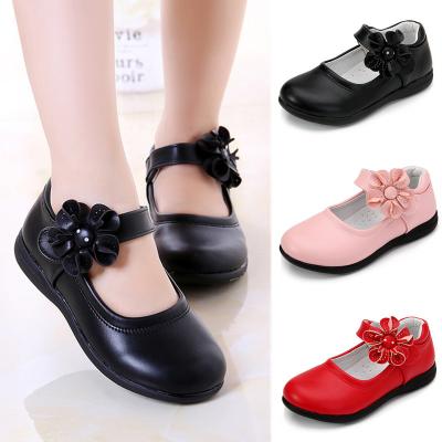 China Wholesale Lightweight Kids Flats Princess Leather Dress Ballet Toddler Girls Shoes Flower Wedding Party Flat Elegant Shoes For Girls for sale