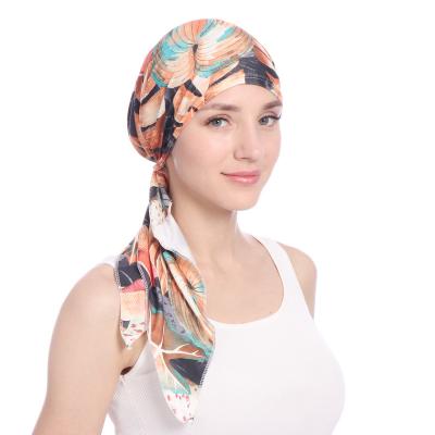 China Chemo Cancer Hat Hair Cover Headwrap Turban European American Outdoor Headwear Cancer Beanies Turbans Hats Multifunctional Fashion Turbans For Women for sale