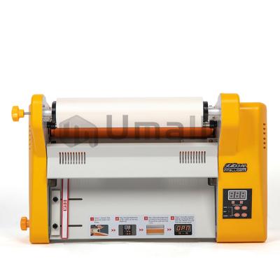 China Fm3520 Yellow 220/230/240V , Desktop 50/60Hz Single And Double Sides Heated Hot Roll A3 Laminator for sale