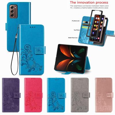 China Flip Cover Phone Accessories Mobile Phone Accessories Samsung Galaxy Z Fold Leather Case 3 for sale