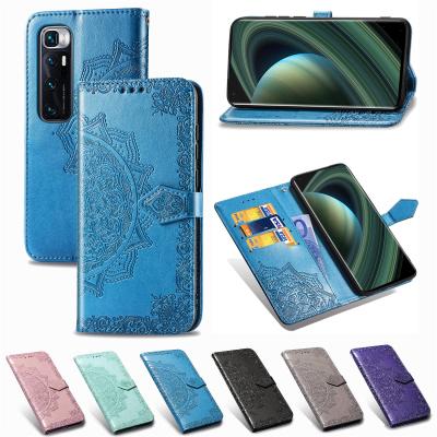 China Flowers Soft TPU Flip Cell Phone Stand Case Flip Phone Cover Datura Leather for Xiaomi 10T/10T pro or Xiaomi 10T Lite for sale