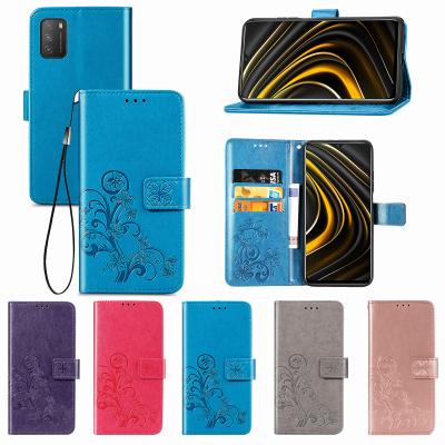 China Flip Cover Wallet Leather Mobile Case For Xiaomi MI Poco M3 Phone Accessories TPU Wallet Case for sale