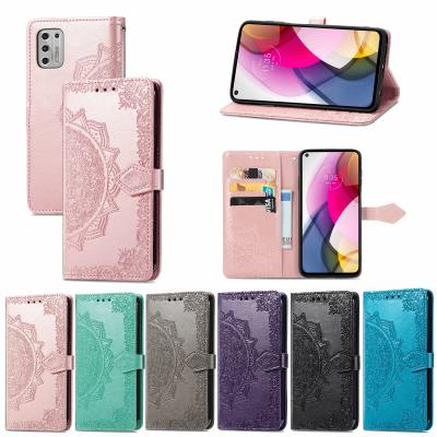 China Flip Phone Cover For MOTO G Gaming Stylus Datura Flowers 2021 Soft TPU Flip Cell Phone Stand Leather Case for sale