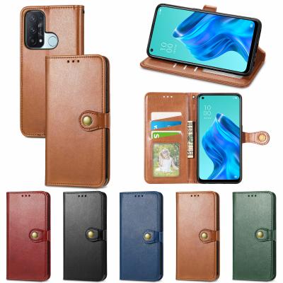 China Leather Mobile Phone Accessories Flip Phone Case For OPPO Reno 5A Flip Phone Cover Business Wallet Card for sale