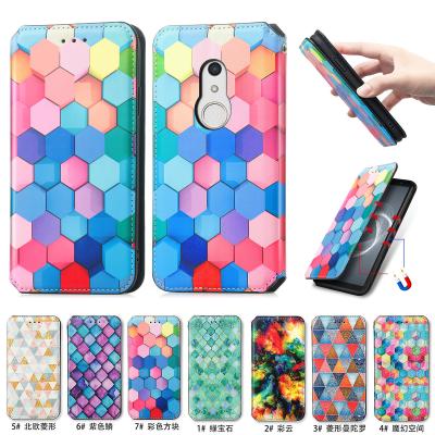 China Shockproof Mobile Phone Bags Shockproof Caseneo Hot Selling Phone For Fujitsu Arrows Be4 Plus F-41B Magnetic Case Wallet Credit Card Cover for sale