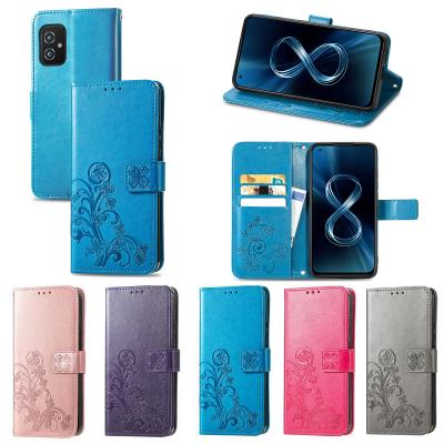 China Accessories Flip Cover Wallet Leather For mobile phone Asus Zenfone 8 Flip Phone cover ZS590KS for sale